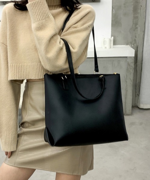VIBGYOR トートバッグ urbanfemine./ A4収納 大容量PUレザートート