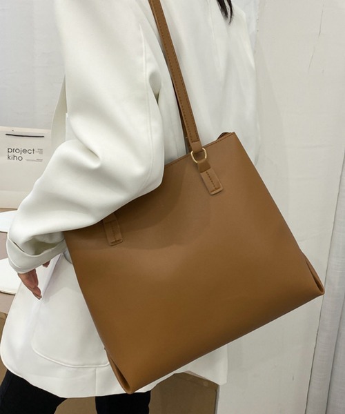 VIBGYOR トートバッグ urbanfemine./ A4収納 大容量PUレザートート