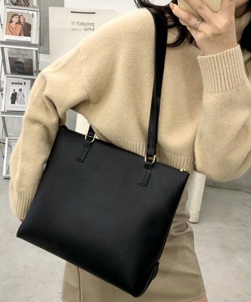 VIBGYOR トートバッグ urbanfemine./ A4収納 大容量PUレザートート