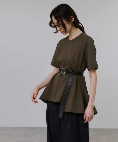 tシャツ 「サステナブル」アシメフレアプルオーバー レディースの画像