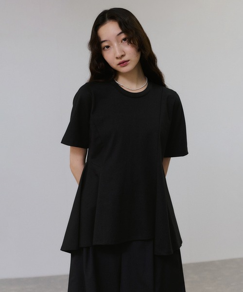 tシャツ 「サステナブル」アシメフレアプルオーバー レディース