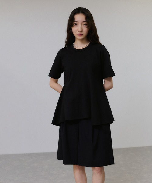 tシャツ 「サステナブル」アシメフレアプルオーバー レディースの画像