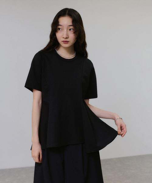 tシャツ 「サステナブル」アシメフレアプルオーバー レディースの画像