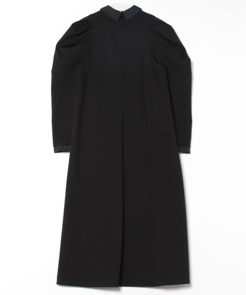 LANVIN en Bleu 「LANVIN Bleu」 長袖ワンピース 36 ブラック  