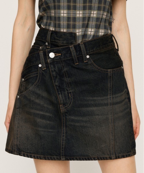 スライ ジャストウエスト ショート スカート ビー SLY | OPEN ZIP PLEATS ショートスカート (スカート(ミニ