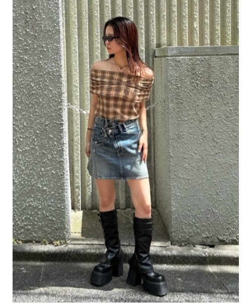 新品未使用　SLYデニムスカート　サイズ２ セール】HinaYoshiharaxSLY L/W DENIM SK ヒナヨシハラ スライ