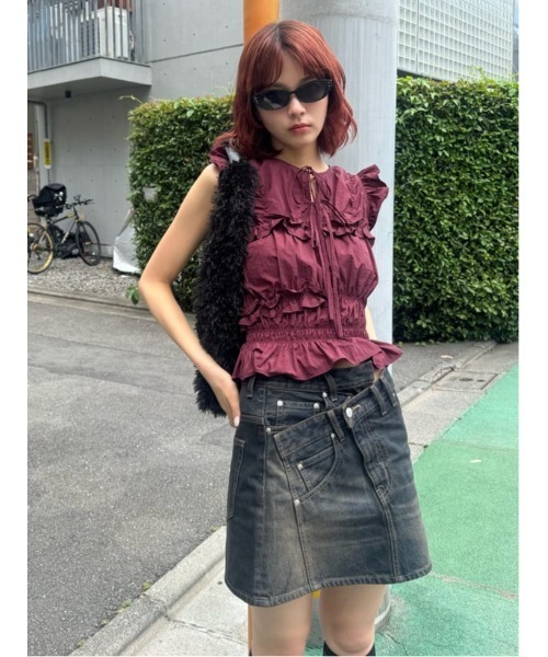 【新品・未使用】SLY J/W OVER DYE ショートスカート SLY｜J/W OVER DYE ショートスカート | Rakuten Fashion(楽天
