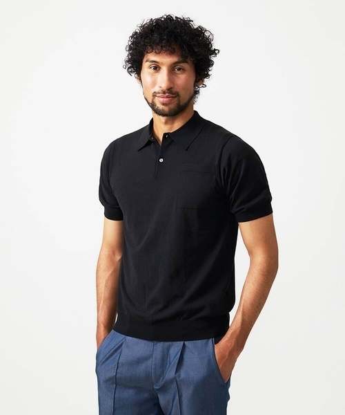 ミッシェルクランオム（MICHEL  HOMME）/半袖ニットポロシャツ MICHEL KLEIN HOMME（ミッシェルクラン オム） ポロシャツ 半袖ニット