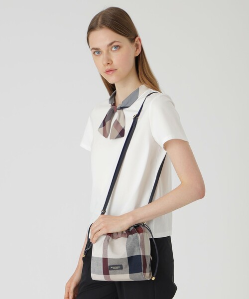 【美品】BLUE LABEL CRESTBRIDGE 巾着 ショルダーバッグ BLUE LABEL CRESTBRIDGE ショルダーバッグ バッグ クレスト
