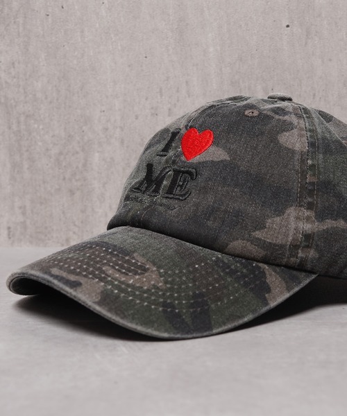 帽子 SIIILON Camoflage memory hat MEMORY キャップ 帽子 「MEMORY」 I LOVE ME 迷彩キャップ