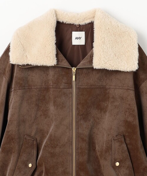 ANY（エニィ） ブルゾン アウター 「2WAY」ボアカラーブルゾン