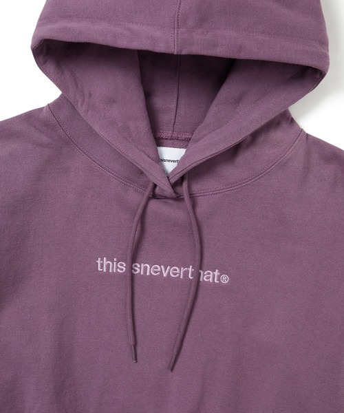 値下げ中！！thisisneverthat パーカー S パープル thisisneverthat（ディスイズネバーザット） パーカー T-Logo W Hoodie