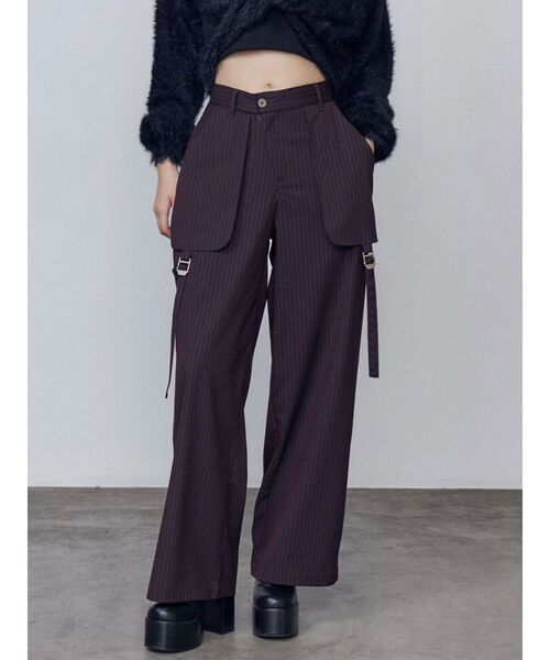 EMODA（エモダ） パンツ クロスベルトワイドパンツ レディース