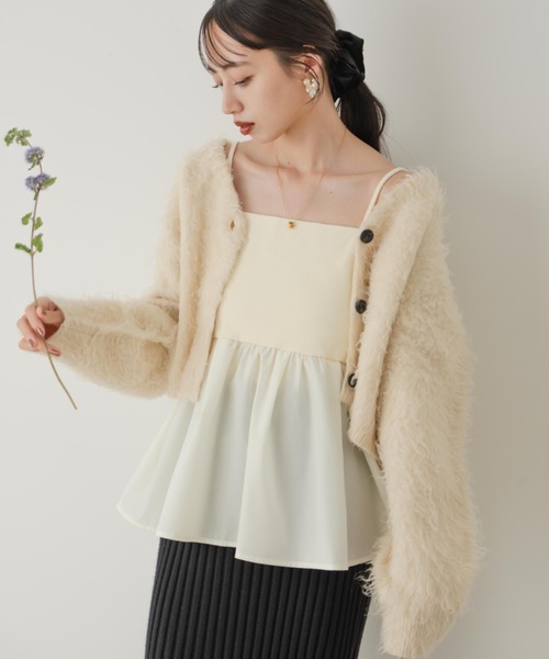 hinari（ヒナリ） キャミソール リブフリルキャミ : ZOZOTOWN Yahoo!店