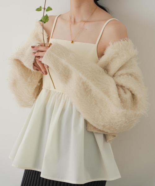 hinari（ヒナリ） キャミソール リブフリルキャミ : ZOZOTOWN Yahoo!店