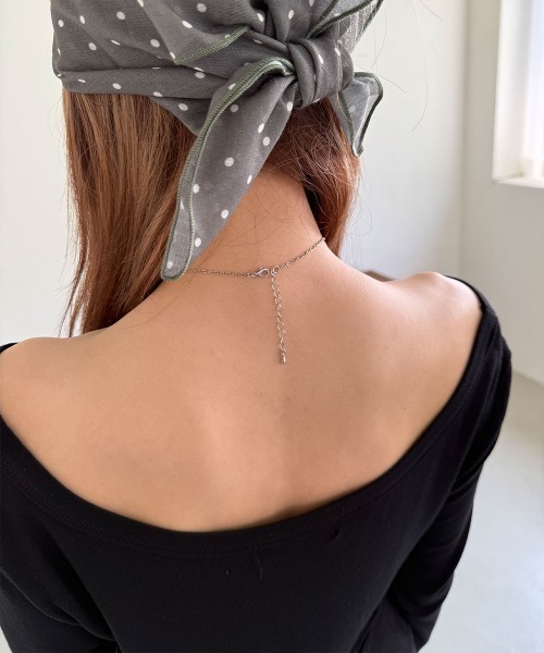 4INT. ネックレス クロス×ハート×鍵 3モチーフ シルバー ネックレス