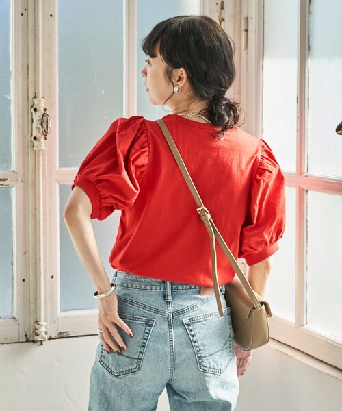 「FREAK'S STORE」 半袖カットソー フリ- ブラック レディース_画像4