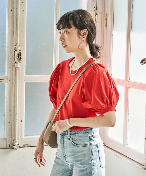 「FREAK'S STORE」 半袖カットソー フリ- ブラック レディース_画像9