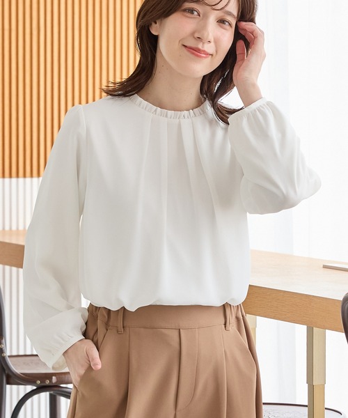 Honeys（ハニーズ） ブラウス シャツ 「ハニぽか」あったか裏地衿