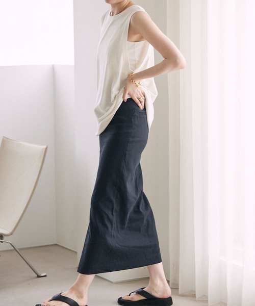 「BABYLONE」 タイトスカート 38inch ベージュ レディース_画像3