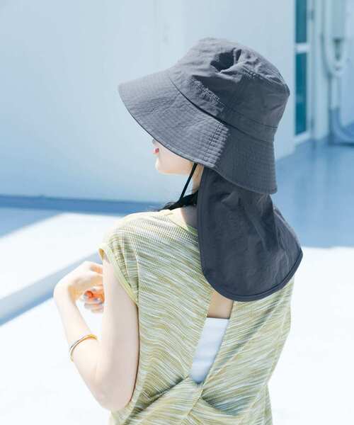 「SMELLY」 ハット - チャコールグレー レディース_画像6