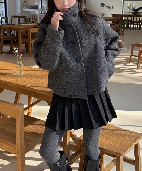 FAVORITO コート アウター メルトンショートジャケット レディース