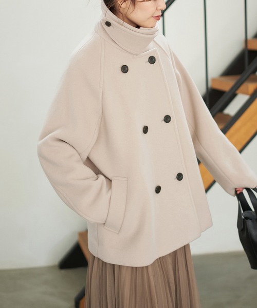 新品 Spick and Span S160 スタンドカラーショートコート S160スタンドカラーショートコート（その他ブルゾン／アウター