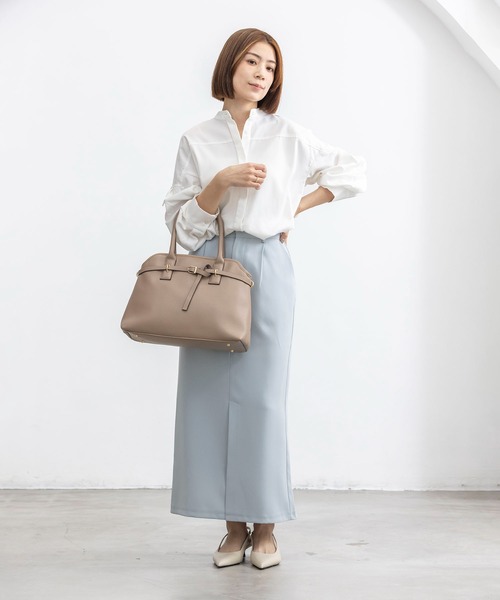 MIAN（ミアン） トートバッグ ベルトデザイン横型A4トートバッグ「詳細