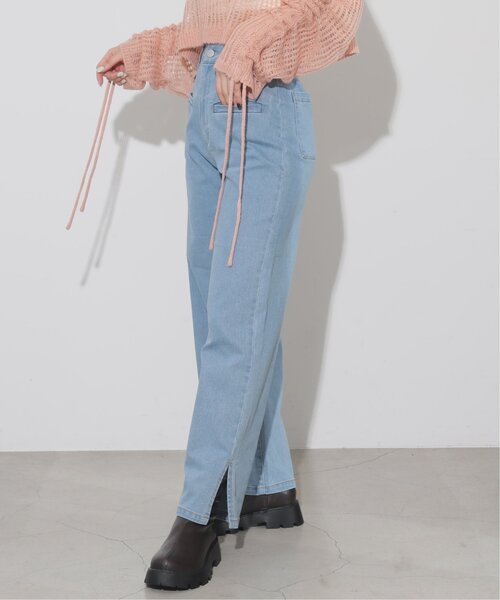 「RAY CASSIN」 デニムパンツ 1 ブラック レディース_画像3