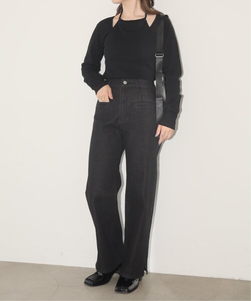 「RAY CASSIN」 デニムパンツ 1 ブラック レディース_画像4