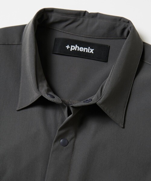 「+phenix」 半袖シャツ MEDIUM ブラック メンズ_画像4