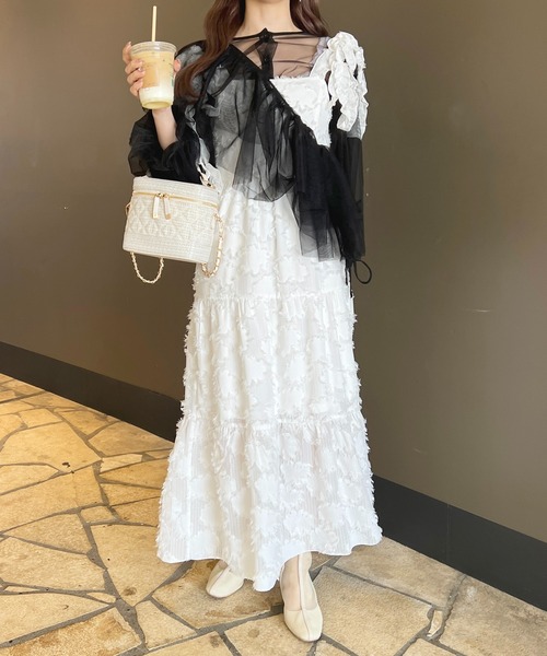 「apres jour」 キャミソールワンピース X-LARGE オフホワイト レディース_画像8