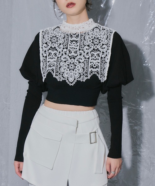 「VIOLETTA」 長袖ニット FREE ライトグリーン レディース_画像3