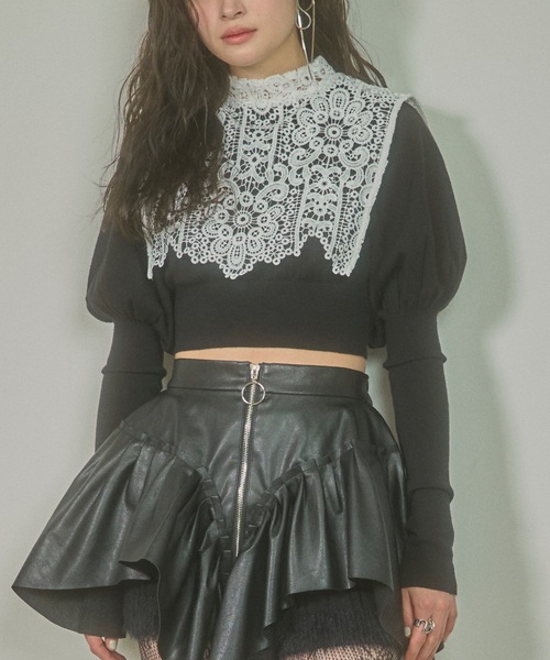 「VIOLETTA」 長袖ニット FREE ライトグリーン レディース_画像5