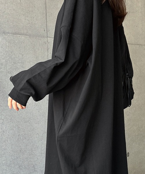 andme（アンドミー） ワンピース ビッグシルエット長袖Tシャツ