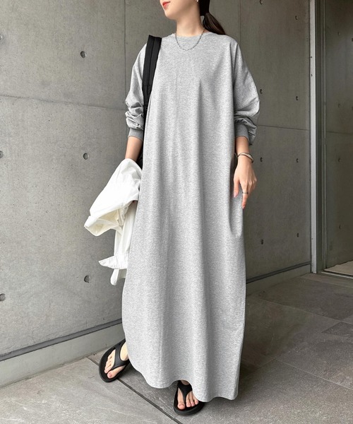 andme（アンドミー） ワンピース ビッグシルエット長袖Tシャツ