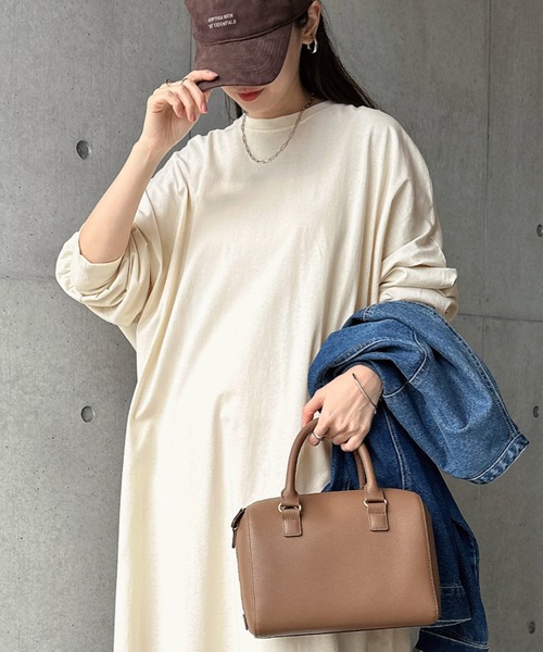 andme（アンドミー） ワンピース ビッグシルエット長袖Tシャツ