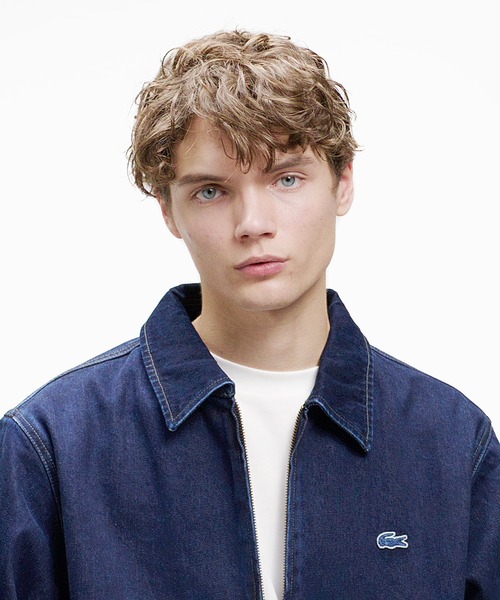 ラコステ　インディゴ デニム　ジップアップジャケット　ブルゾン　S相当　美品 LACOSTE（ラコステ） デニムジャケット gジャン 12オンス デニム