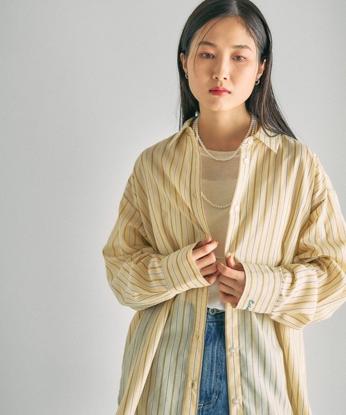 LEPSIM（レプシィム） ブラウス シャツ ストライプ刺繍シャツ 630188