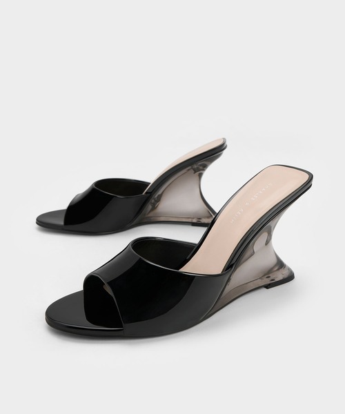 「CHARLES & KEITH」 ミュール 22.5cm ブラック系その他6 レディース_画像3