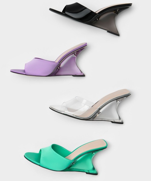 「CHARLES & KEITH」 ミュール 22.5cm ブラック系その他6 レディース_画像6