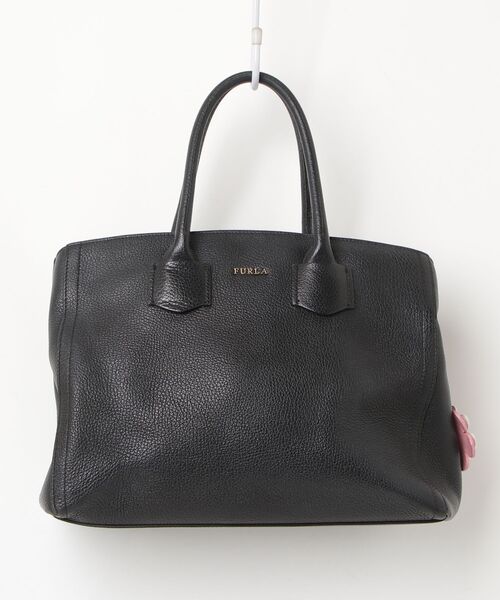 「FURLA」 ビジューハンドバッグ - ブラック レディース