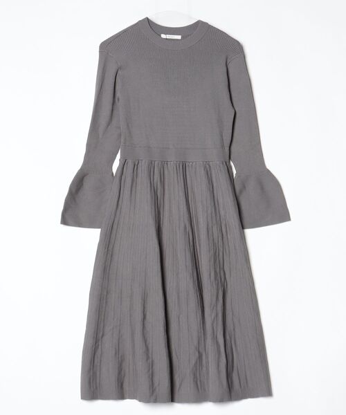ANAYI（アナイ） 長袖ワンピース 38 トップグレー レディース