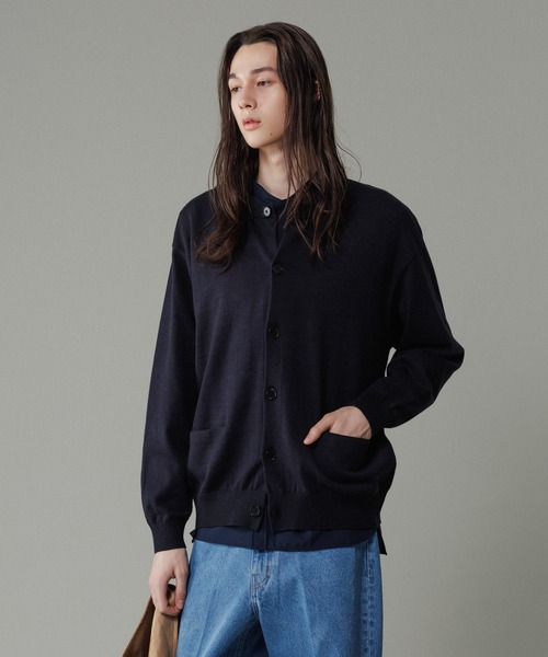 「ADAM ET ROPE'」 カーディガン L ブラック メンズ