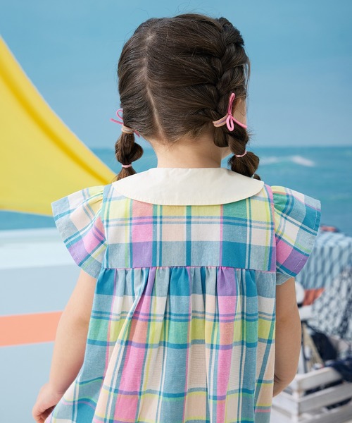 「combimini」 「KIDS」シャツワンピース 100 ブルー系その他 キッズ_画像5