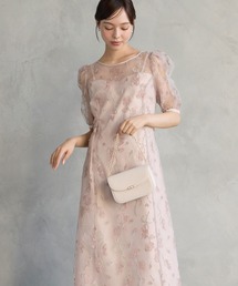 AIMER（エメ） パーティードレス ドレス 配色フラワー刺繍チュールA