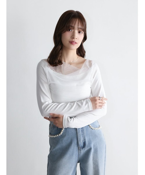トップス 808 fifth（フィフス） tシャツ ドレープデザインシアードッキングトップス