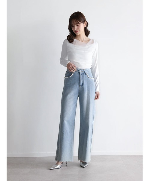 fifth（フィフス） tシャツ ドレープデザインシアードッキングトップス