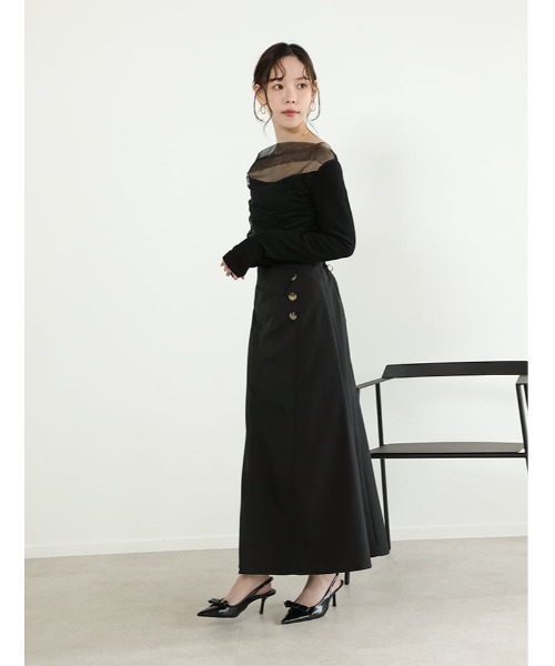 fifth（フィフス） tシャツ ドレープデザインシアードッキングトップス