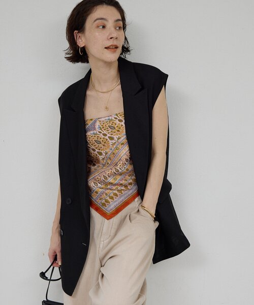 【極美品】COLLAGE GALLARDAGALANTE メッシュジレ　ベスト GALLARDAGALANTE（ガリャルダガランテ） ベスト ジレ メッシュダブル